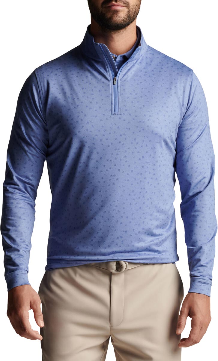 Peter Millar Perth Carts Performance QuarterZip Golf Pullovers